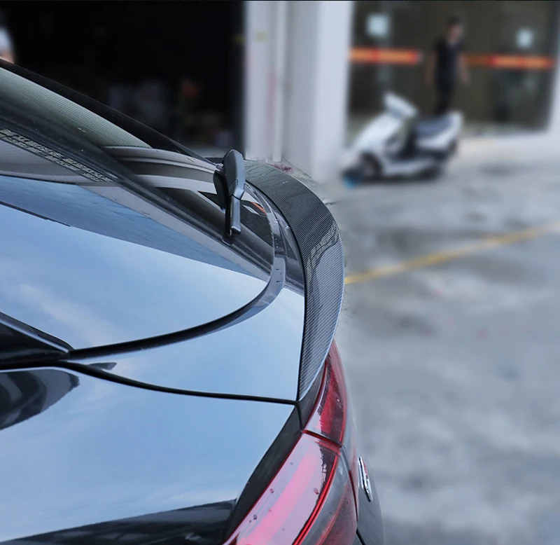 Для Alfa Romeo Stelvio спойлер из углеродного волокна задний спойлер багажника черный отделка Quadrifoglio Verde
