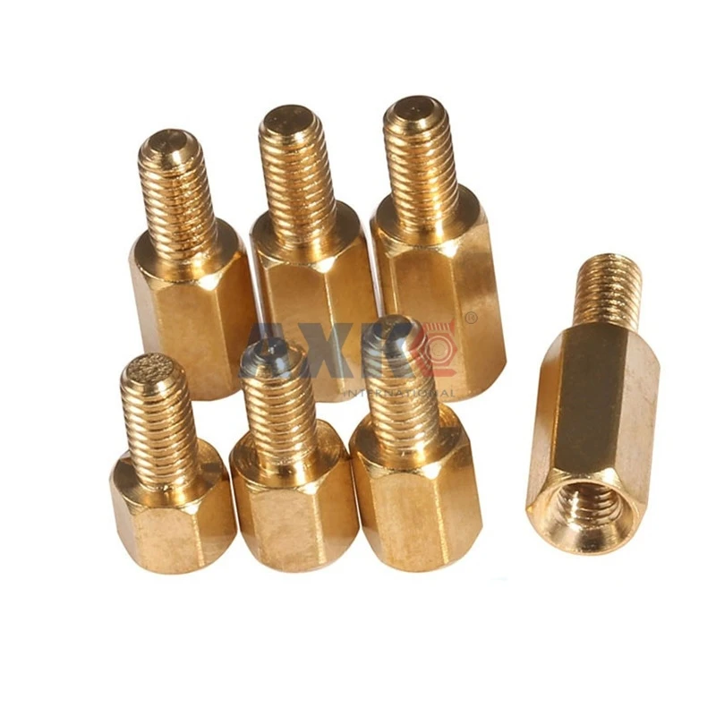 AXK M2 * 3 4 5 6 7 8-23 мм + одноголовый шестигранный Медный столб цилиндр наружный винт