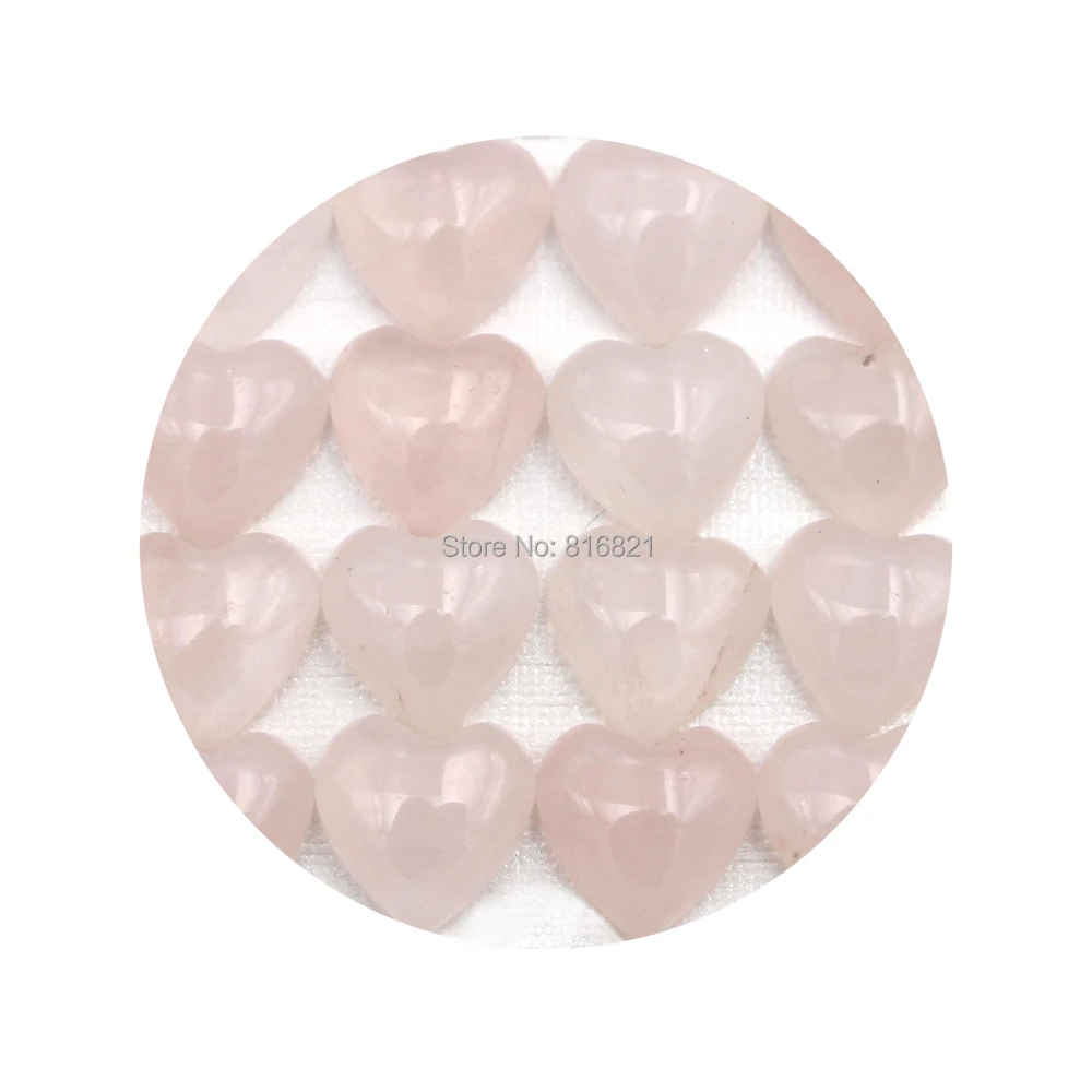8mm Rose Quartz stone Heart Dome CABs Cabochons Flat Backed Cabochon | Украшения и аксессуары