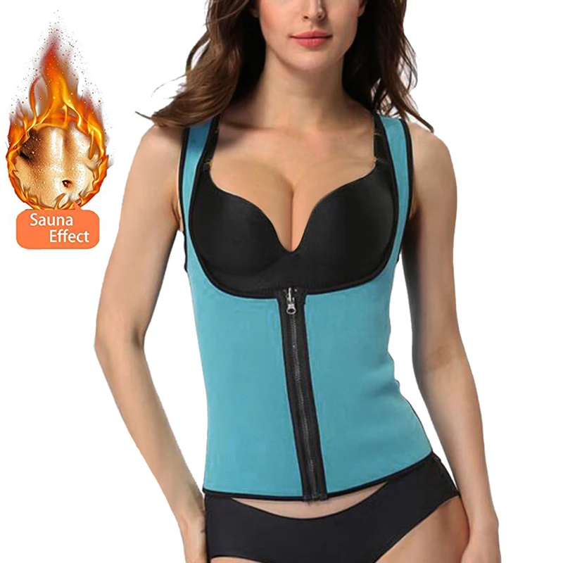 light blue Laamei, Женский корректирующий жилет, поддержка талии, спортивный пояс для похудения, пояс для бега, фитнеса, тренажерного зала, жилет, тонкий пояс, корсет для тела - Цвет: light blue