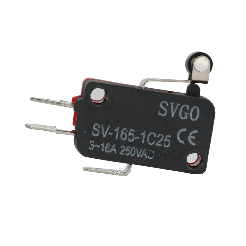 3 16A 250VAC Длинный рычаг мини мгновенный ролик микро переключатель 1NONC pin концевой