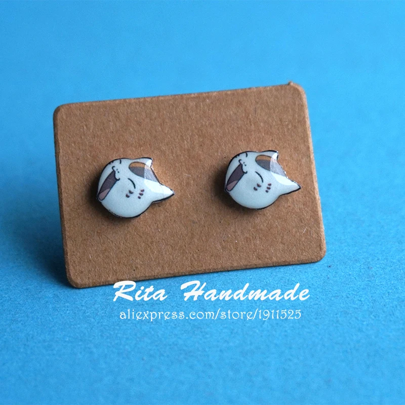 Женские сережки гвоздики ручной работы с мультяшными персонажами из мультфильма