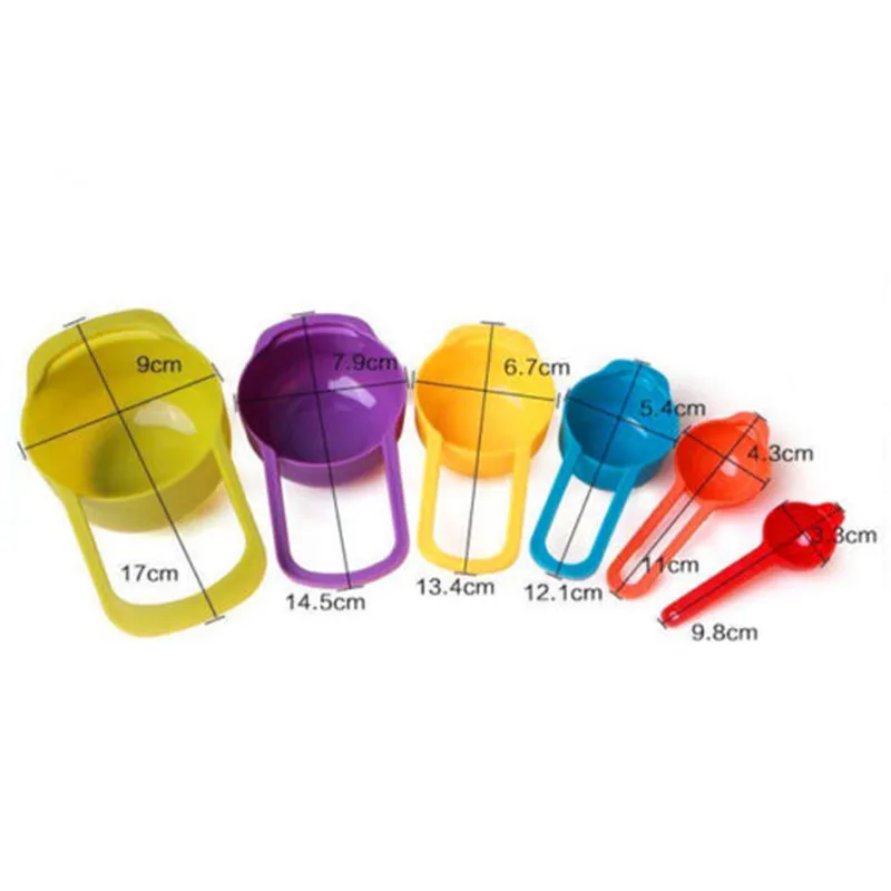 EatingBiting (R) 6 шт. красочные мерный стакан ложка совок набор торт выпечки Пособия по