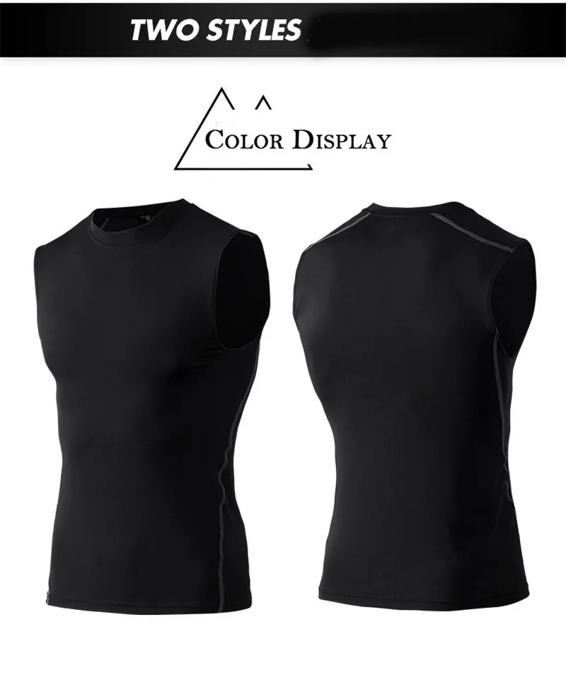 Polera De Compresion Hombre Спортивная Беговая Футболка мужская без рукавов компрессионный жилет Баскетбол Фитнес тренировочные майки спортивная одежда
