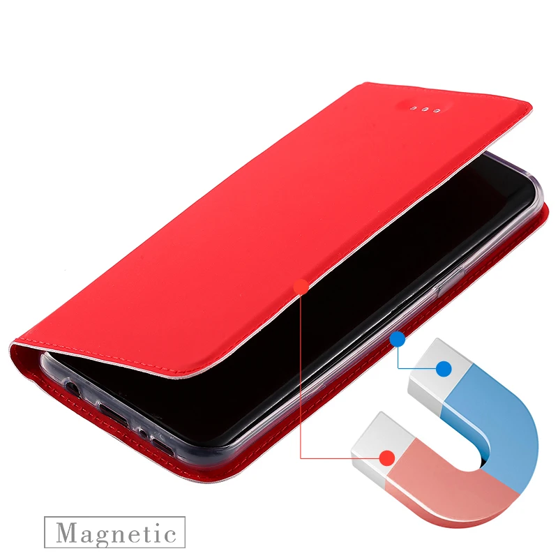 Ультра тонкий для отдыха Магнитные флип чехол кожаный бумажник Samsung S8 плюс