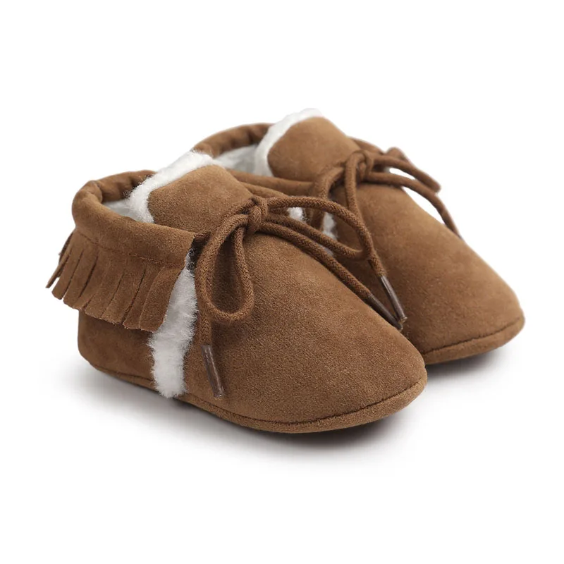 Model 17 Для маленьких мальчиков и девочек Детские Мокасины Мягкие Moccs обувь Bebe бахрома на мягкой подошве нескользящая обувь для колыбельки ПУ кожа, замша, Одежда для новорожденных - Цвет: Model 17