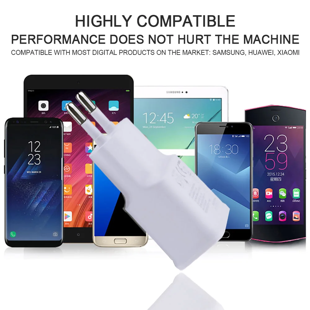 Штепсельная Вилка европейского стандарта с двумя usb разъемами для быстрого