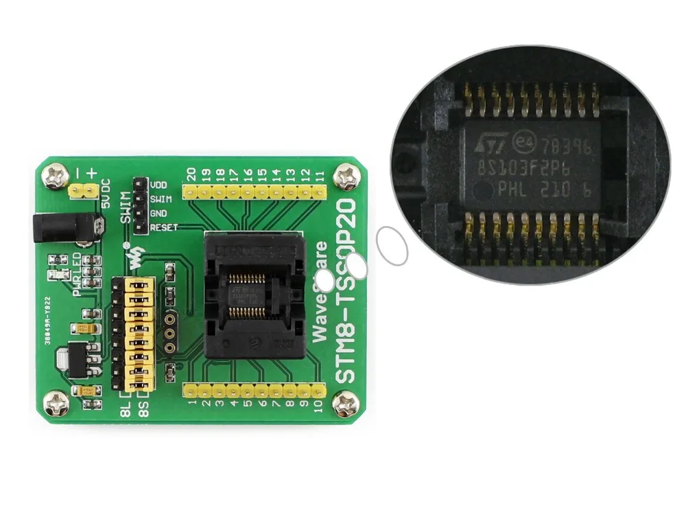 STM8-TSSOP20 STM8 STM8S программируемый адаптер IC тестовый разъем для посылка SSOP20 пакет 0 65