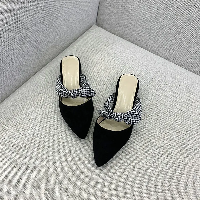 

Salu 2020 Women Sandals Kid Suede Leather Patchwork Slingback Retro Round Heels Summer Casual Shoes Woman Size 34-43