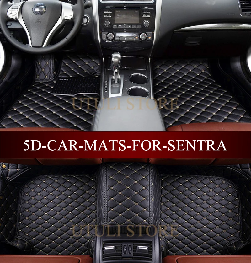 Кожаные автомобильные коврики для Nissan Altima Teana Tida Micra Navara Quest Rogue Sentra под заказ пола