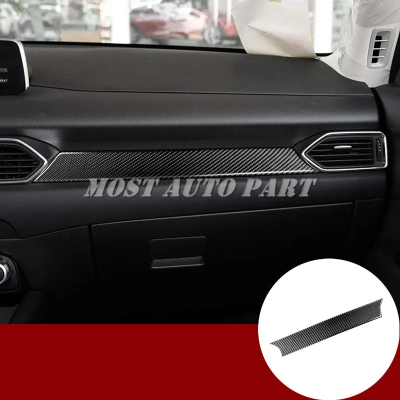 

Carbon Fiber Dashboard Glove Box Molding Trim Cover For Mazda CX-5 KF 2017-2021 Car accesories interior Car Trim
