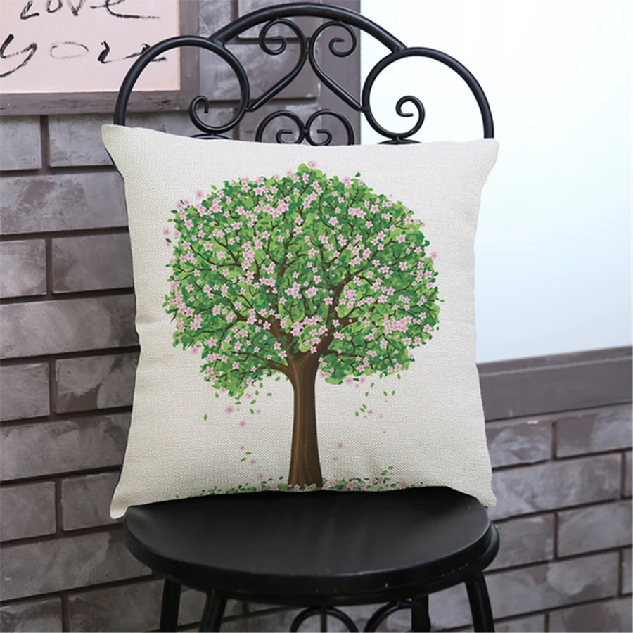 Бархатный Чехол для подушки с принтом дерева чехол офисного кресла дома