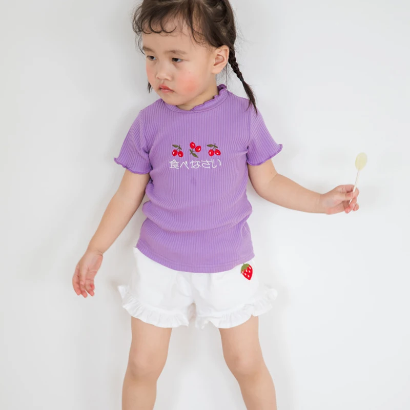 Детские шорты летние для маленьких девочек повседневные однотонные короткие