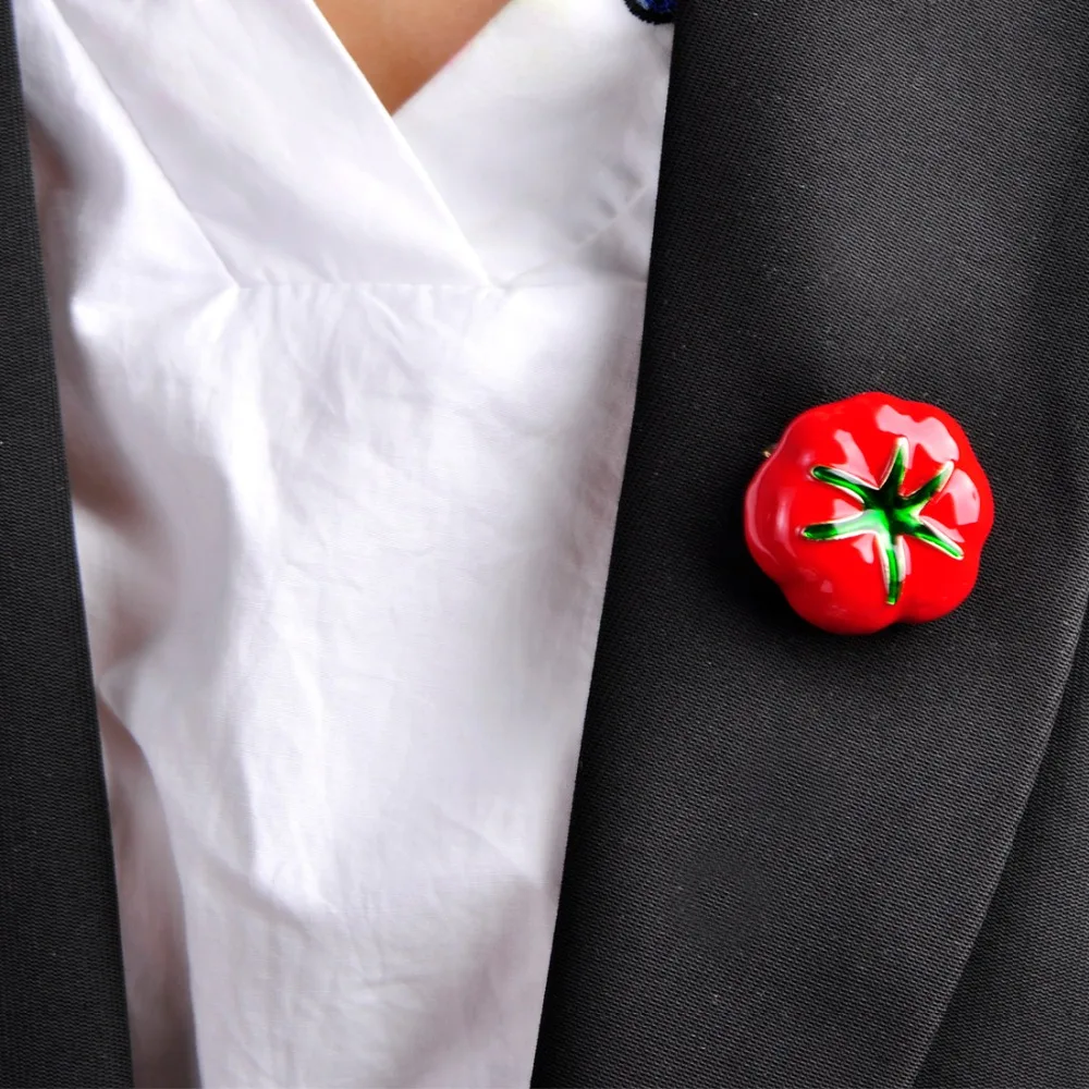 Реалистичная эмалированная брошь Funmor в виде томатного ранца стиле Харадзюку для