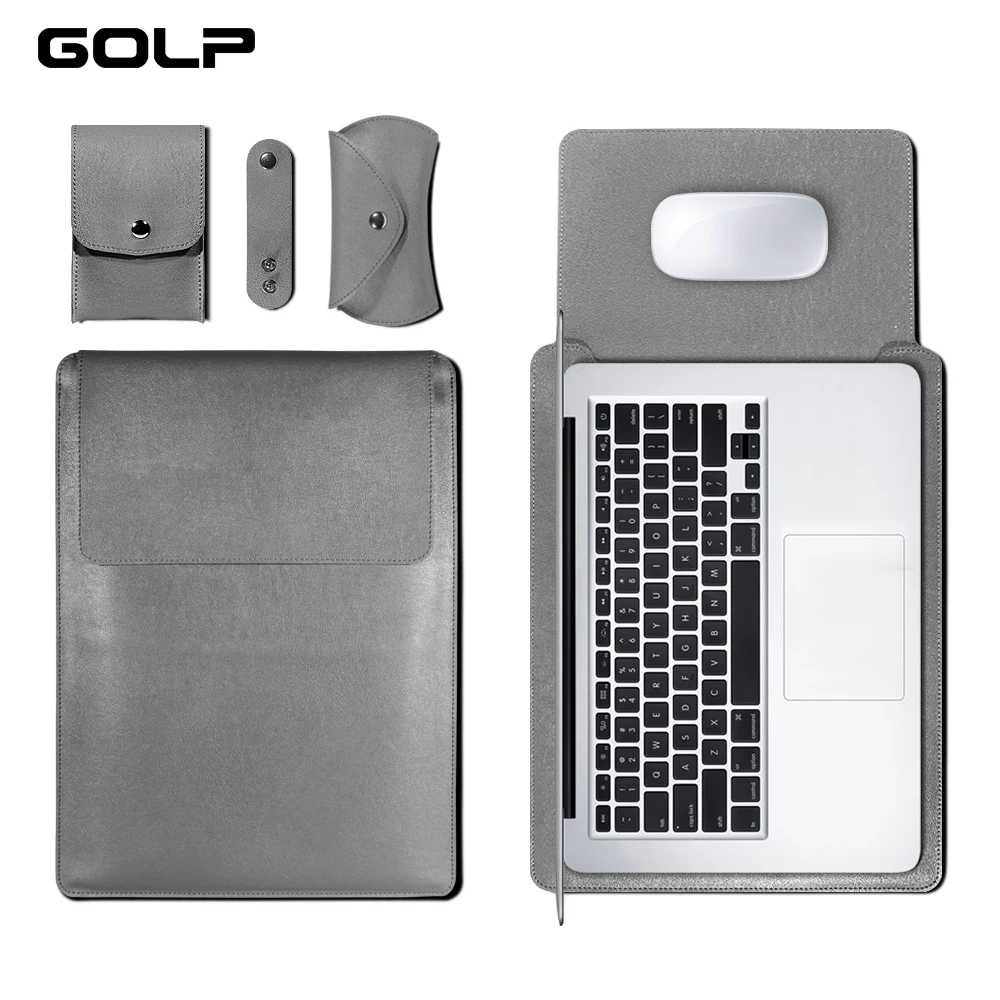GOLP Универсальный искусственная кожа Мягкая рукава сумка чехол для for Macbook Air Pro retina