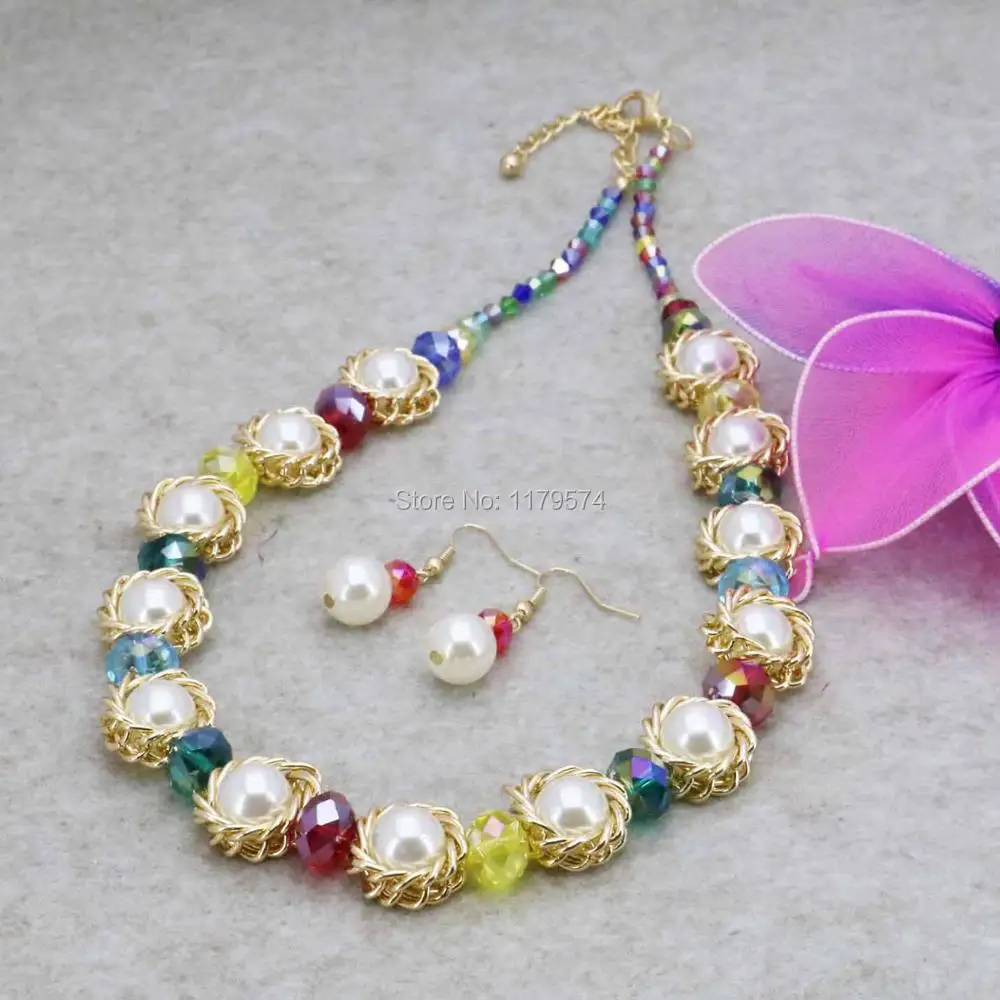 Комплект из колье и серёг 18 дюймов | Украшения аксессуары