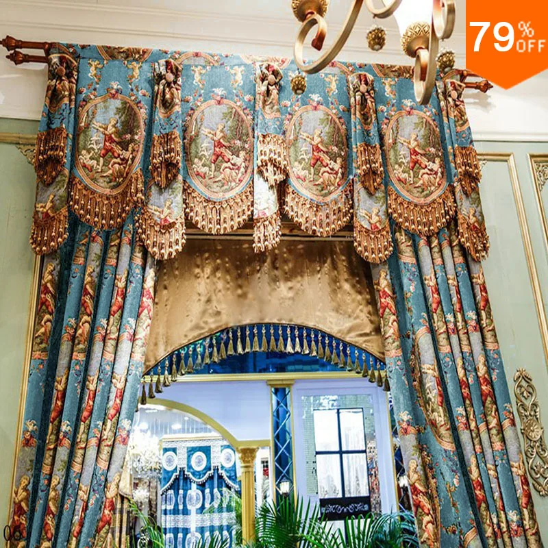Популярные шторы cortina cortinas салонные светильник-голубые серые занавески para sala