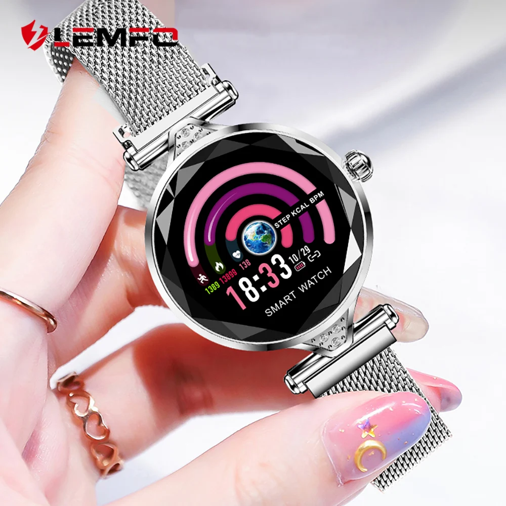 LEMFO 2019 New Luxury Smart Watch Women Sport IP67 Waterproof Bluetooth For Android IOS Iphone Smartwatch Gift Girlfriend | Электроника