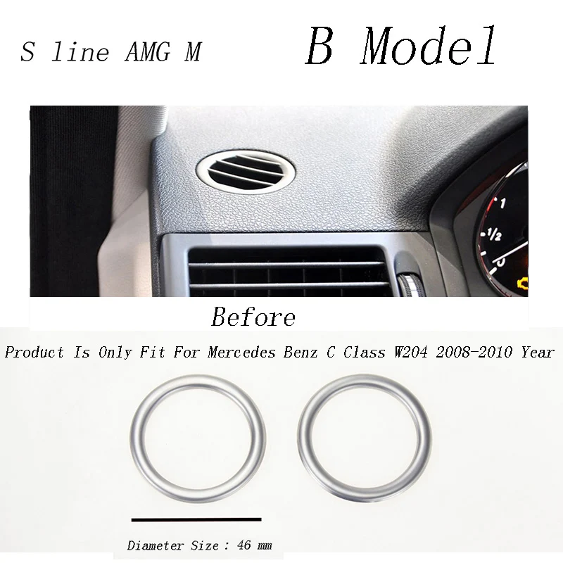 Автомобильный Стайлинг AC Outlet Trim Air рамка украшение авто наклейки Чехлы для Mercedes