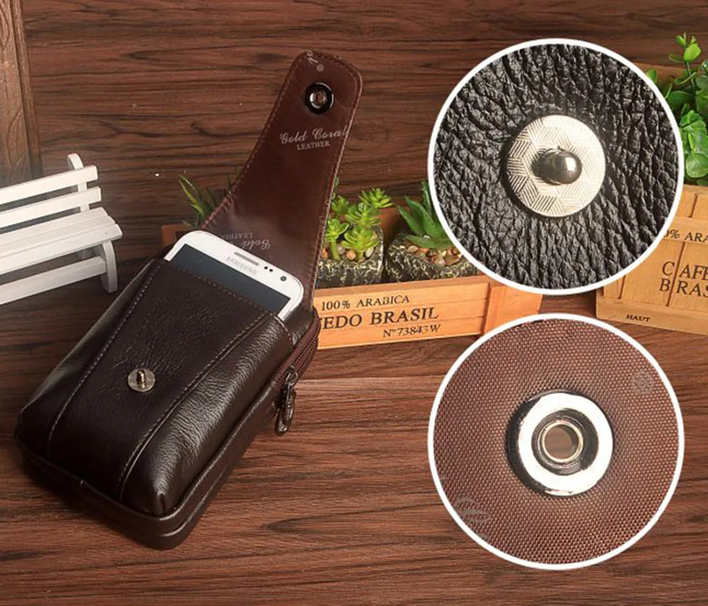 Новинка 100% модная мужская поясная сумка из натуральной кожи новая военная