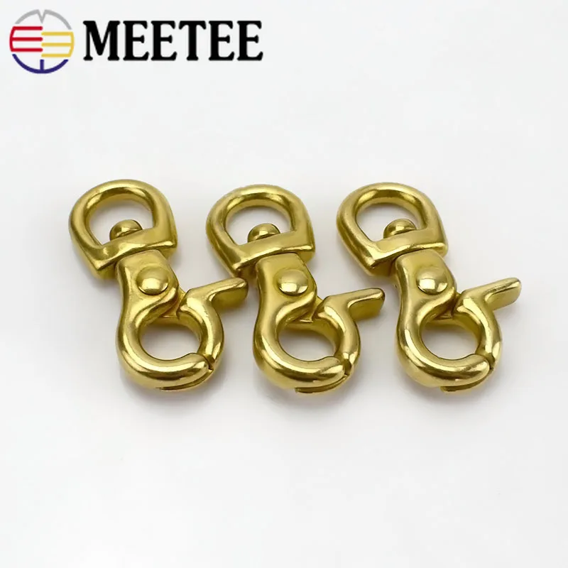 MEETEE 2 шт. Литой Медный крюк из чистой латуни крючки багажная фурнитура ручной