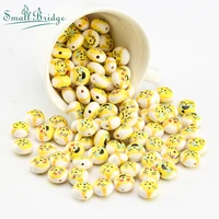 12mm yellow color polymer clay beads for jewelry making diy bracelet accessories bead round loose beads wholesale u109