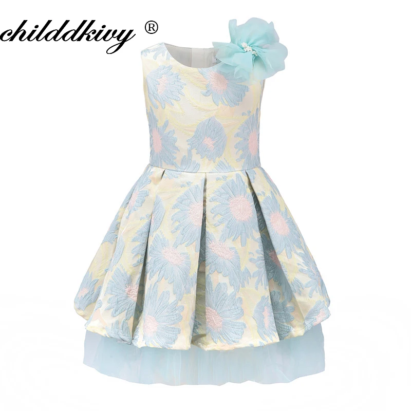 ChildDkivy Baby Girl Clothes 3-12 Years Princess Dress for Toddler Girls Autumn Winter Kids Party Floral | Детская одежда и обувь