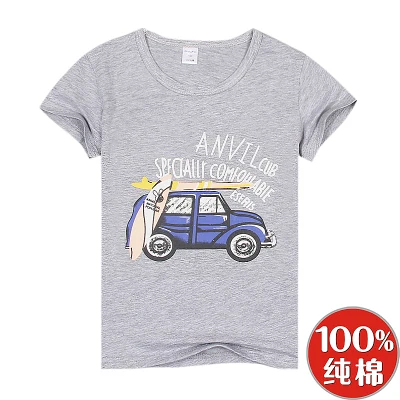 Летняя футболка для девочек и мальчиков Рубашки с короткими рукавами Хлопковая