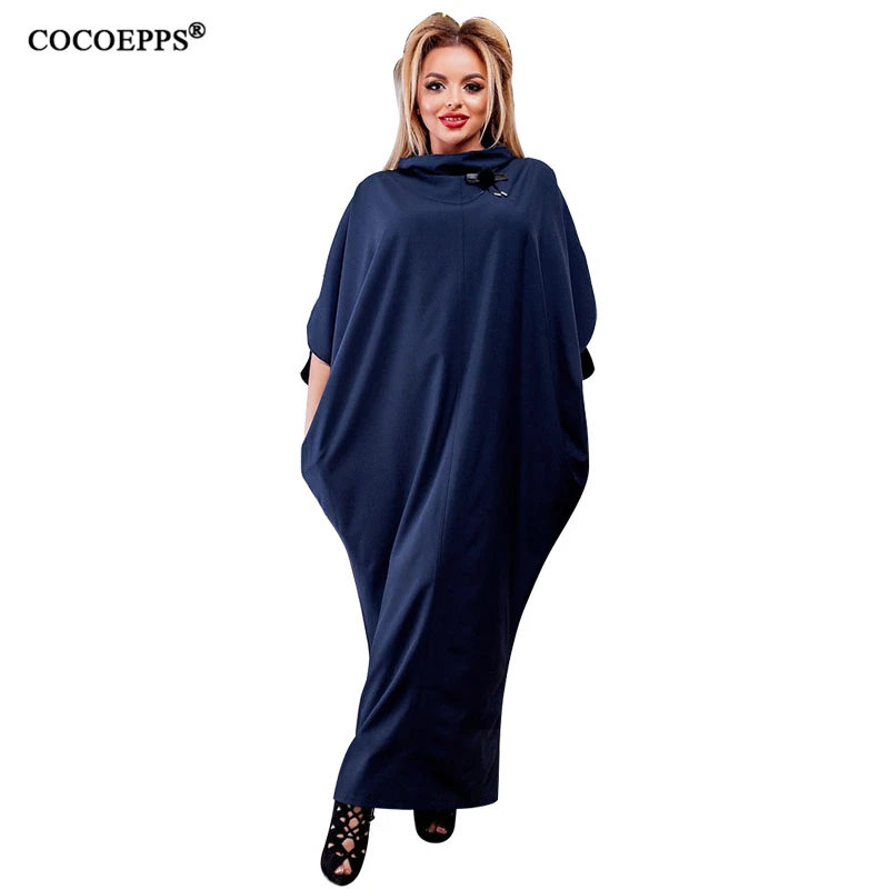 6XL 2018 большой халат Свободное длинное платье летние женские платья макси для