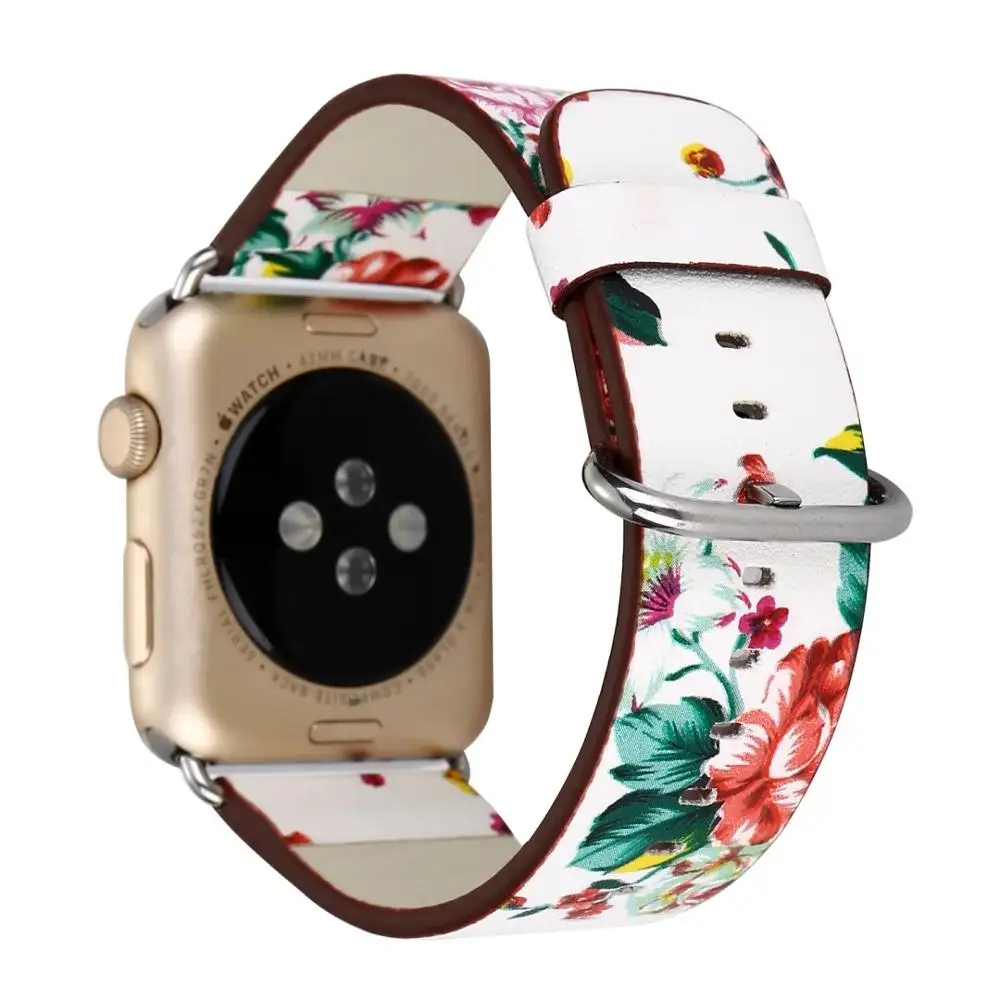 Белый красный кожаный для наручных часов ремешок Apple Watch серии 4 версия 1 2 3 38 мм 40 с