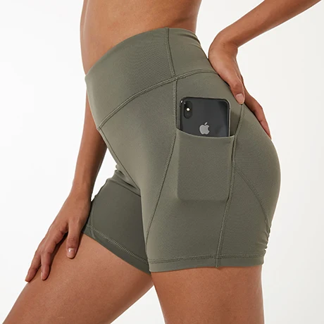 Sevencolorfit сексуальные шорты с карманом для йоги для женщин с высокой талией Короткий спортзал фитнесс тренировка, Упражнение плотные Althletic шорты
