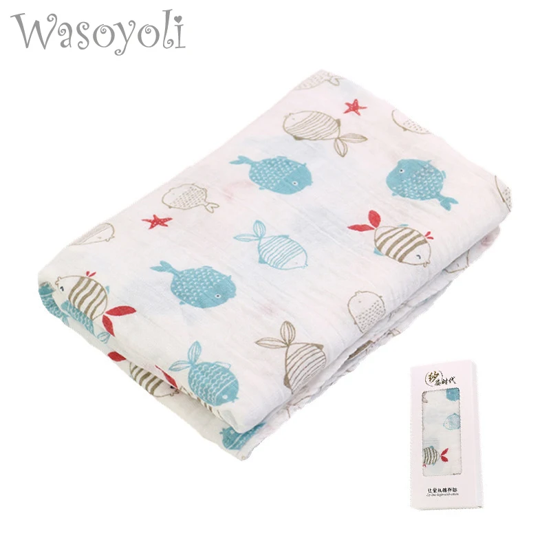 1 шт. детские пеленки Wasoyoli 120*120 см 2 слоя одеяла 70% бамбук 30% хлопок мягкие банные