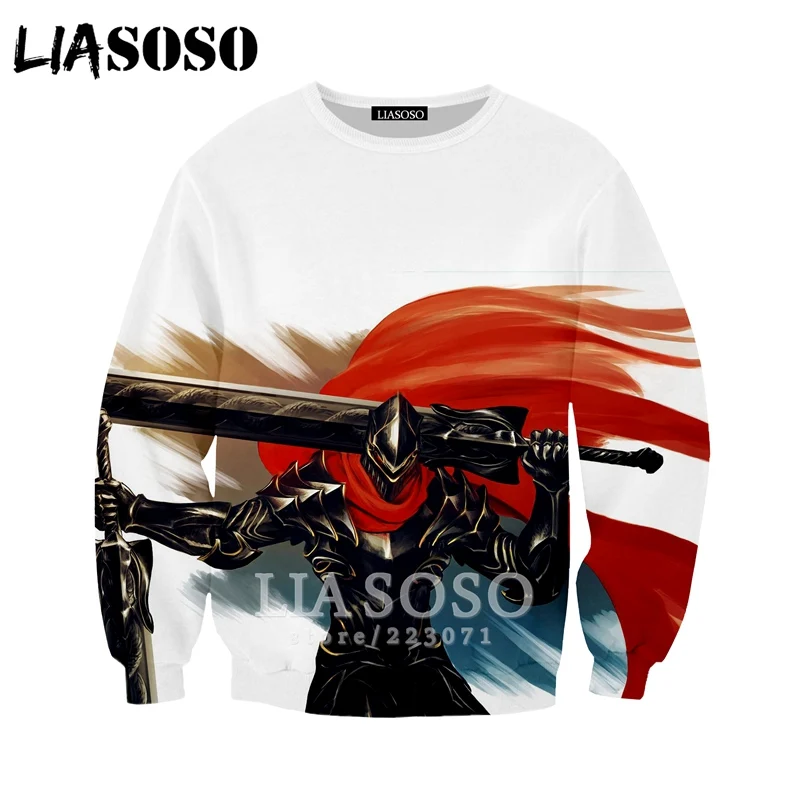 LIASOSO/осенние модные толстовки для мужчин и женщин с 3D принтом персонаж аниме Overlord Толстовка Повседневная унисекс пуловер с длинными рукавами Harajuku A102-06
