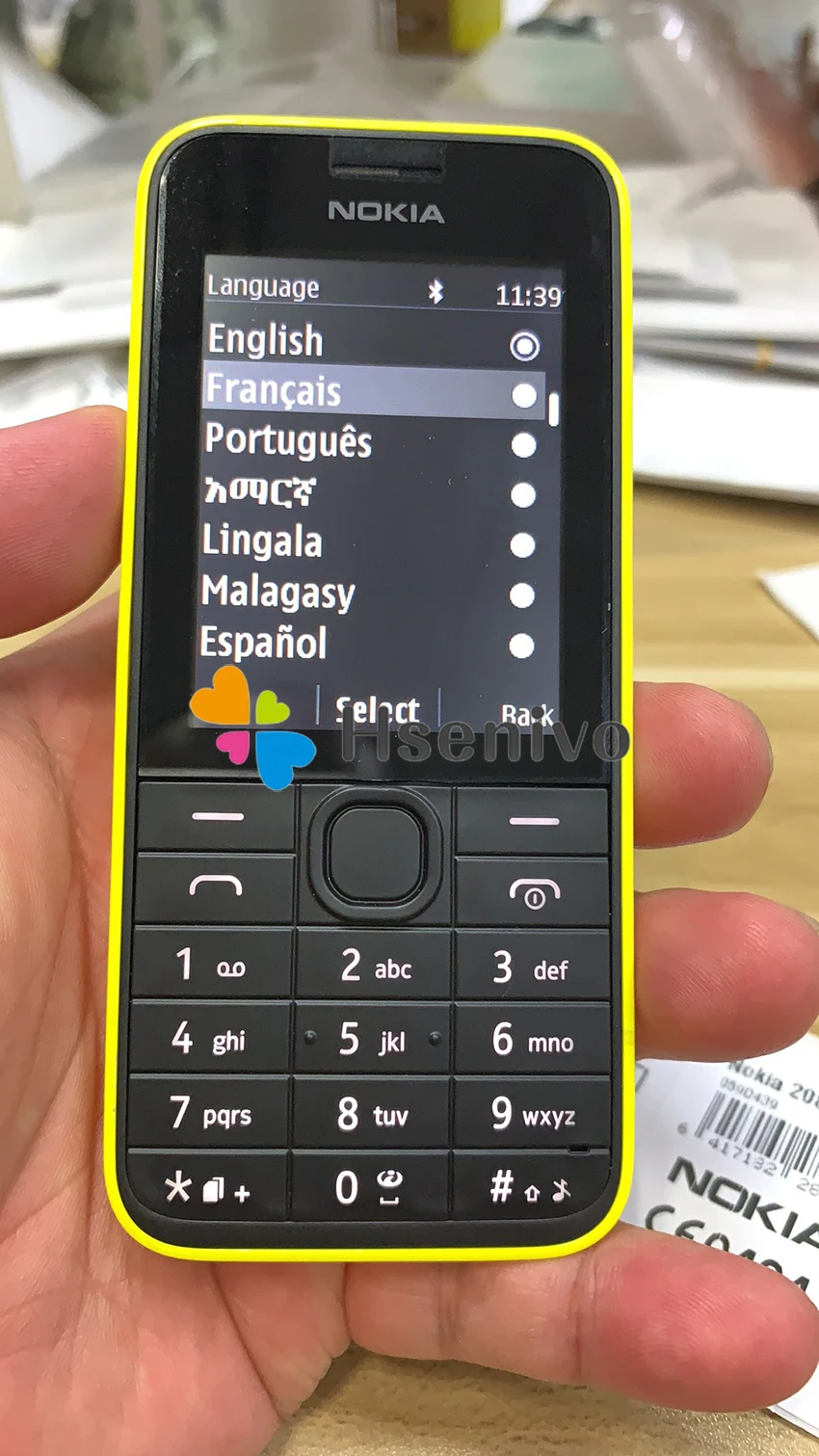 Отремонтированный телефон NOKIA 208 с одной sim-картой, GSM разблокированный мобильный телефон, английская/Иврит/Русская/арабская клавиатура