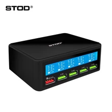 STOD Multi Port USB Charger 50W LED Display Quick Charge 3.0 Fast Charging For Samsung Realme Nexus Redmi Mi QC3.0 Power Adapter