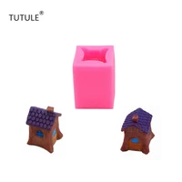 gadgets 3d house silicone mold fondant cake decorating chocolate candy mold resin jewelry making pendant diy soap push mould