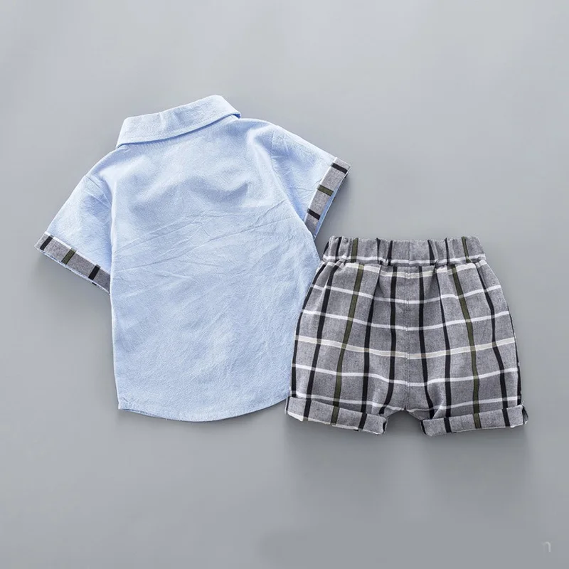 2021 New Children Handsome Clothing Kids Casual Shirt Pant 2Pcs/set Boys Girls Fashion Summer Suits. | Детская одежда и обувь