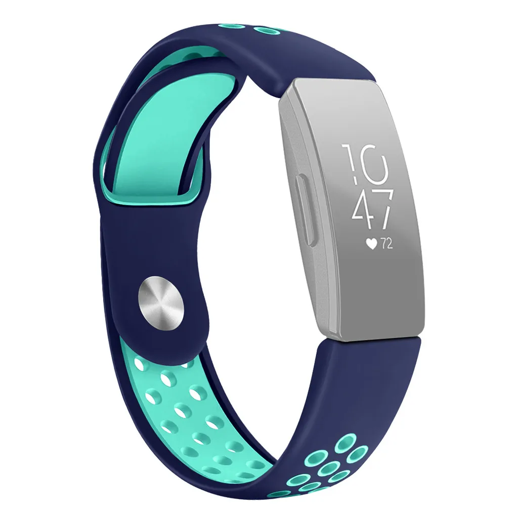 Двойной цвет силиконовый ремешок для Fitbit Inspire HR умный Браслет Inspire дышащие силиконовые аксессуары