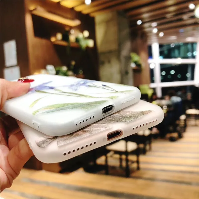Чехол для телефона Boucho с милым рельефным цветочным рисунком iphone 7 8 7/8 plus X мягкий