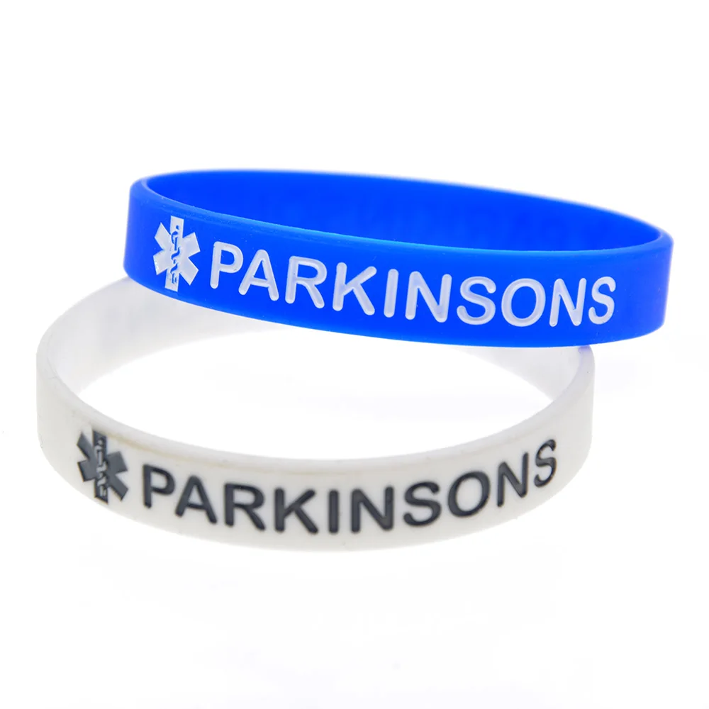 1 шт. силиконовый браслет Parkinsons с гравировкой логотипа для улицы|Браслеты