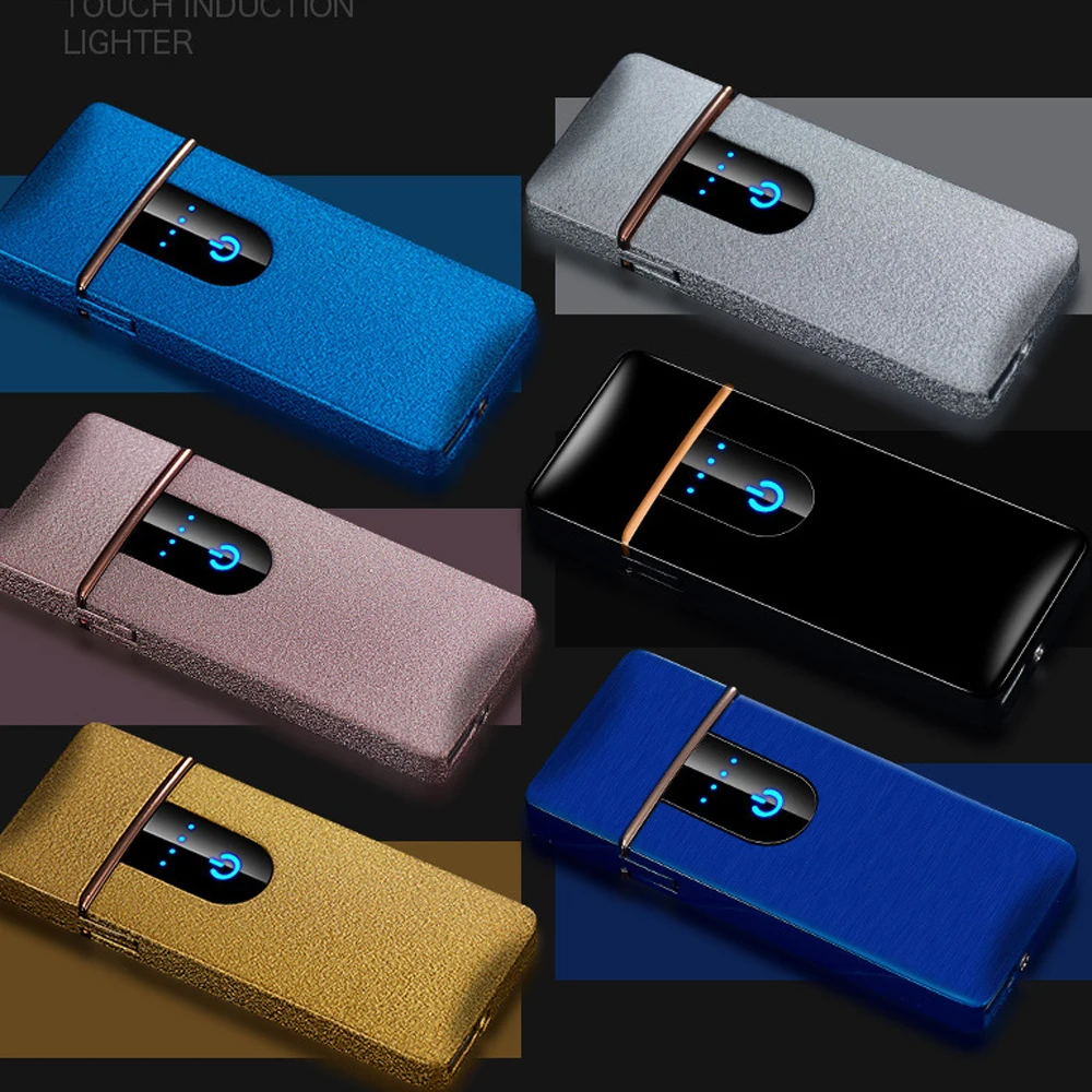1 шт. зажигалка с USB зарядкой сенсорный переключатель сигареты для курения