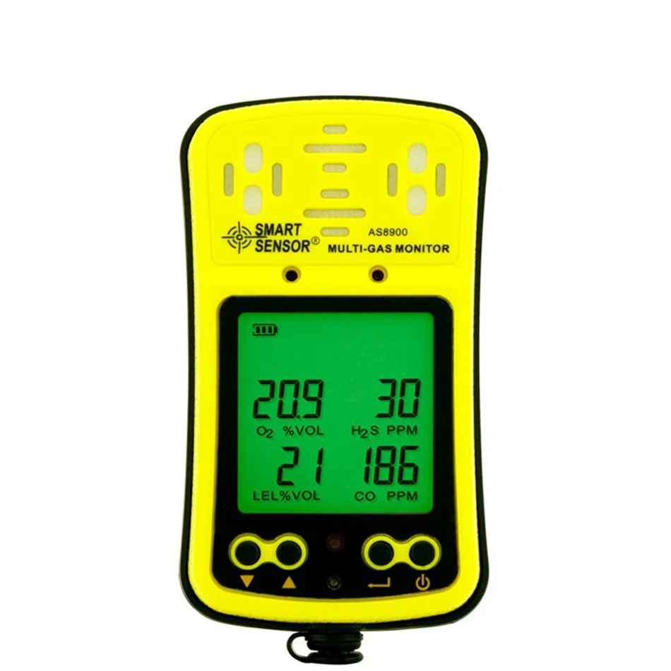 AS8900 мульти газовый монитор ручной детектор газа кислород O2 гидротион H2S окись