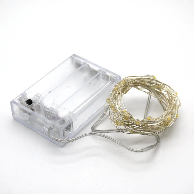 

Decorative Lights 2M 5M 10M 100 Copper Wire 3XAA Battery Operated Fairy LED String Light for Christmas Wedding Party Decoration