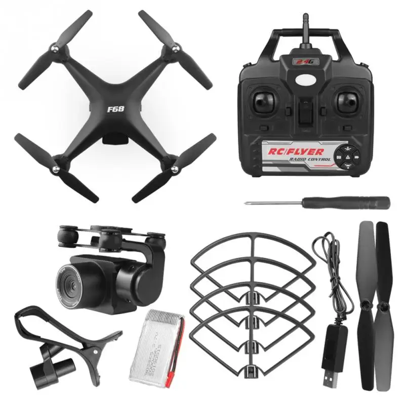 F68 WiFi FPV Радиоуправляемый Дрон 4K камера оптический поток 1080P HD долгое время полета