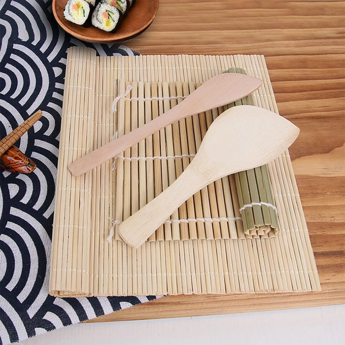 DIY Бамбука Прокатки Коврики палочки дозирующая детская ложка для риса ложка-распределитель домашние суши-комплект помощник Кухня Пособия по кулинарии суши инструменты Гаджеты 7 шт./компл