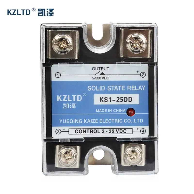 Твердотельные реле DC-DC SSR-25DD от 3 до 32 В постоянного тока 5 ~ 220 24 с алюминиевой