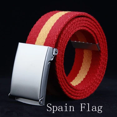 2018 новый модный красный оранжевый Испанский флаг Полосатый ремень для мужчин|belt
