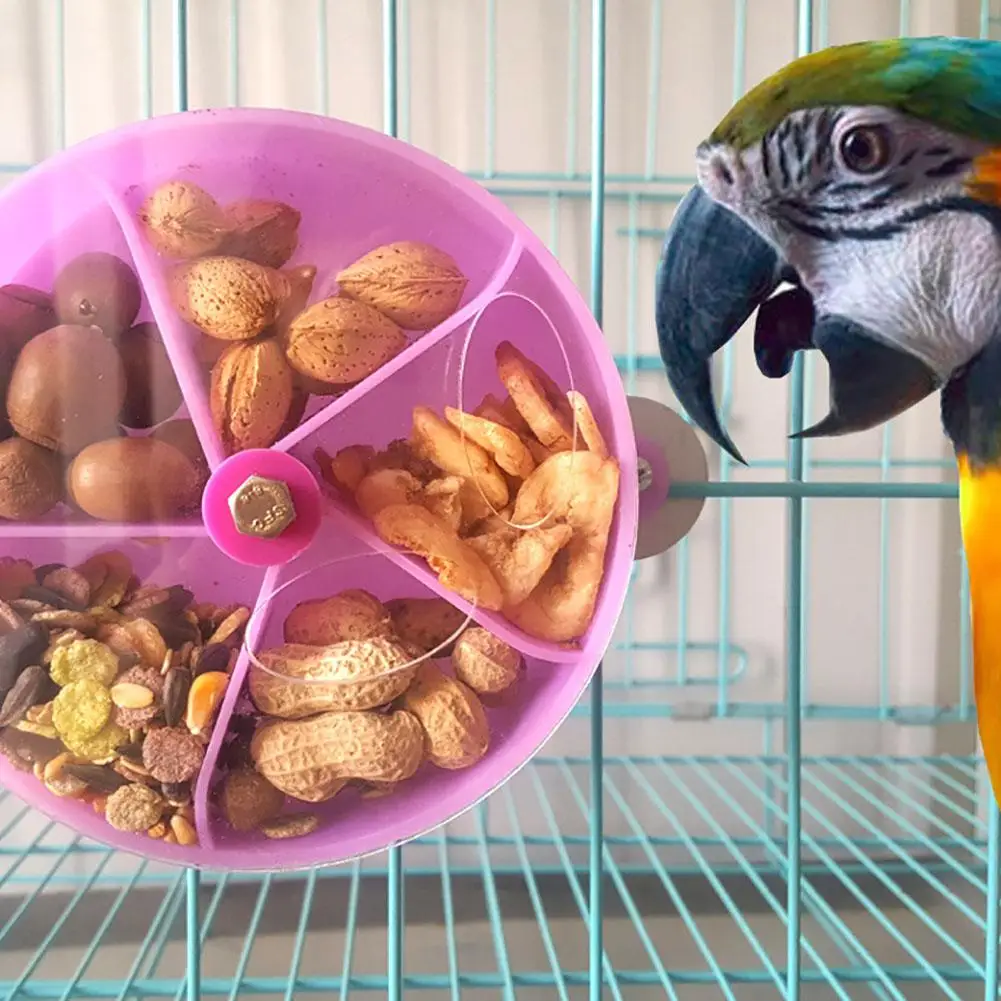 Кормушка для птиц игрушка укуса попугая форма колеса пищевая коробка