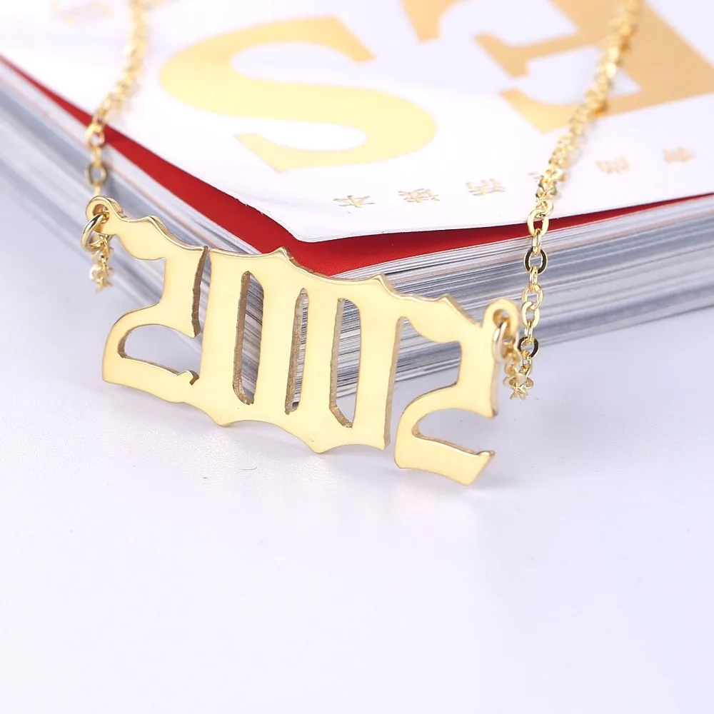 

Chocker Women Necklace 925 Silver Old English Name Necklace Personalized Jewelry Gift