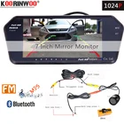 7-дюймовый TFT ЖК-дисплей Koorinwoo HD 1024*600 автомобильный монитор зеркала Bluetooth MP5 USBSD слот Автомобильная камера заднего вида парковочная система